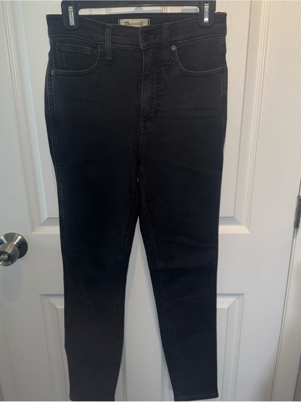 Madewell 10” High Rise Skinny Women’s Size 27 Stretch Black Jeans Elastic Waist